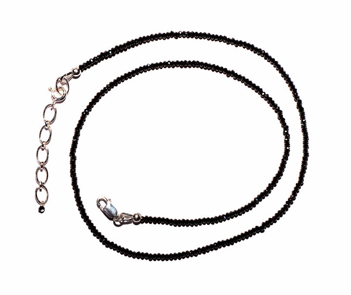 Hematite Faceted Micr Bead Necklace