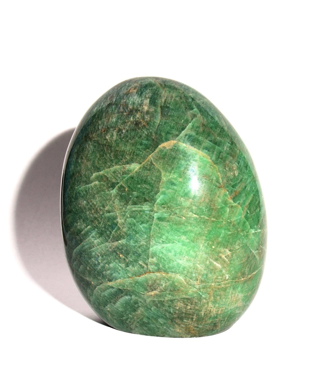 Amazonite Polished Egg shaped form with flat base