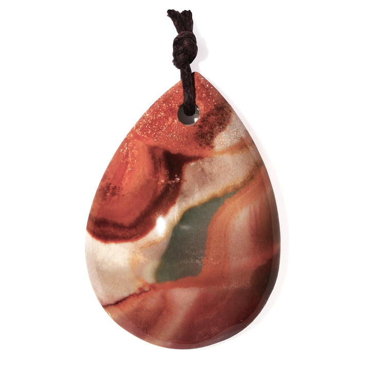 Fancy Jasper Drilled Pendant