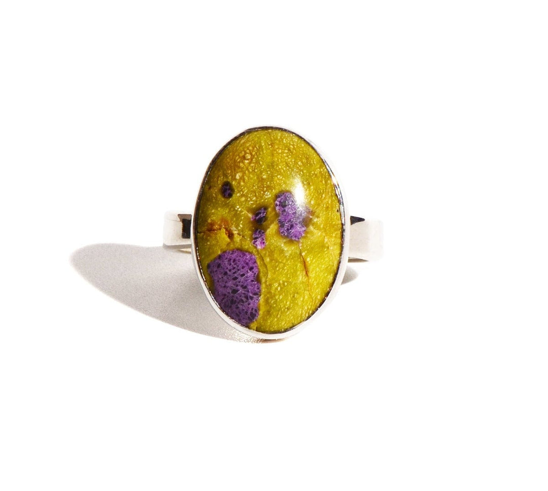 Atlantasite Sterling Silver Adjustable Ring