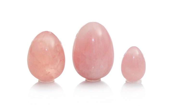 Rose Quartz Yoni Egg Set - Polished