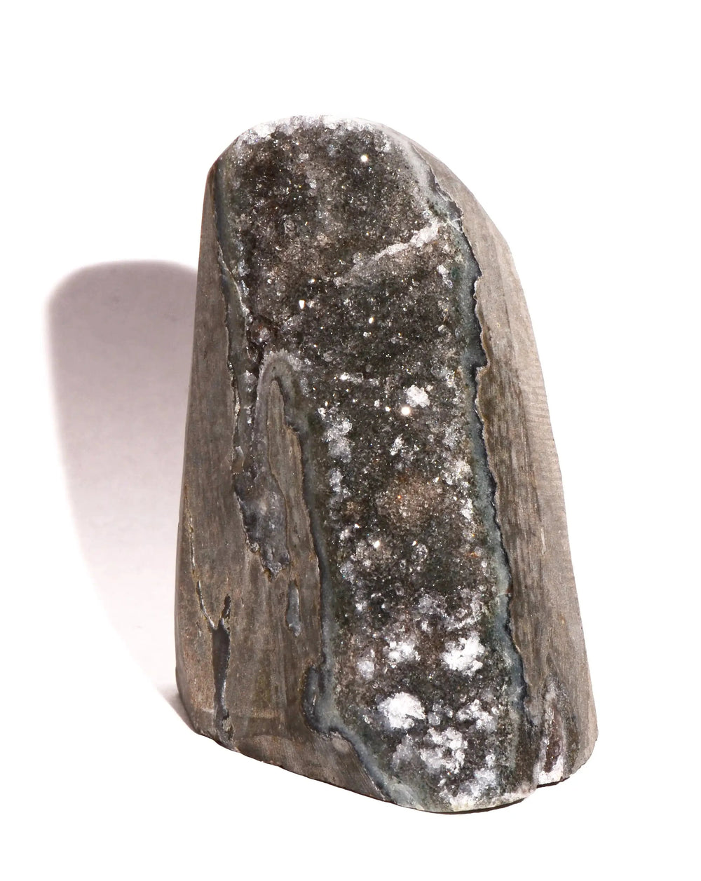 Drusy Amethyst Geode with Flat Bottom