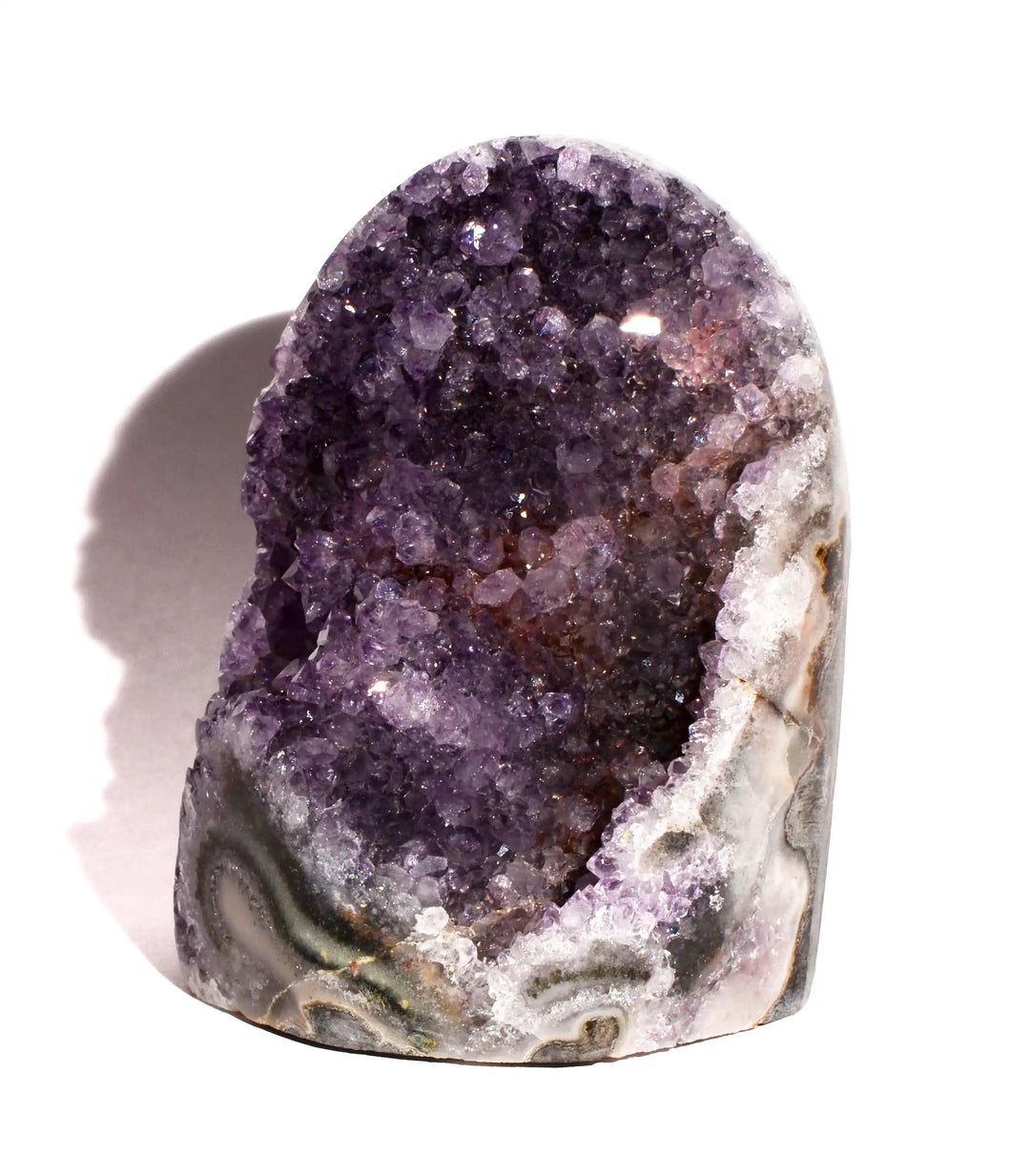 Drusy Amethyst Geode with Flat Bottom