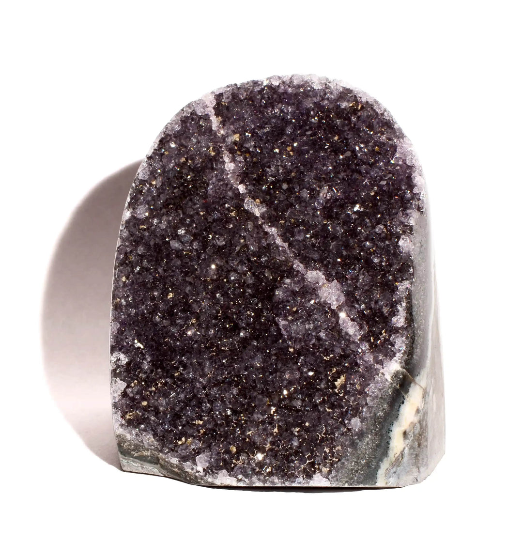 Drusy Amethyst Geode with Flat Bottom