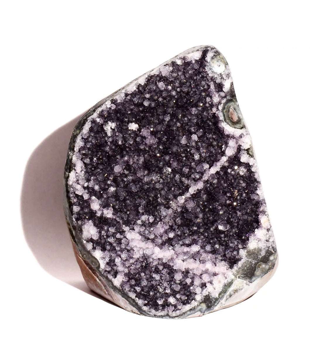 Drusy Amethyst Geode with Flat Bottom