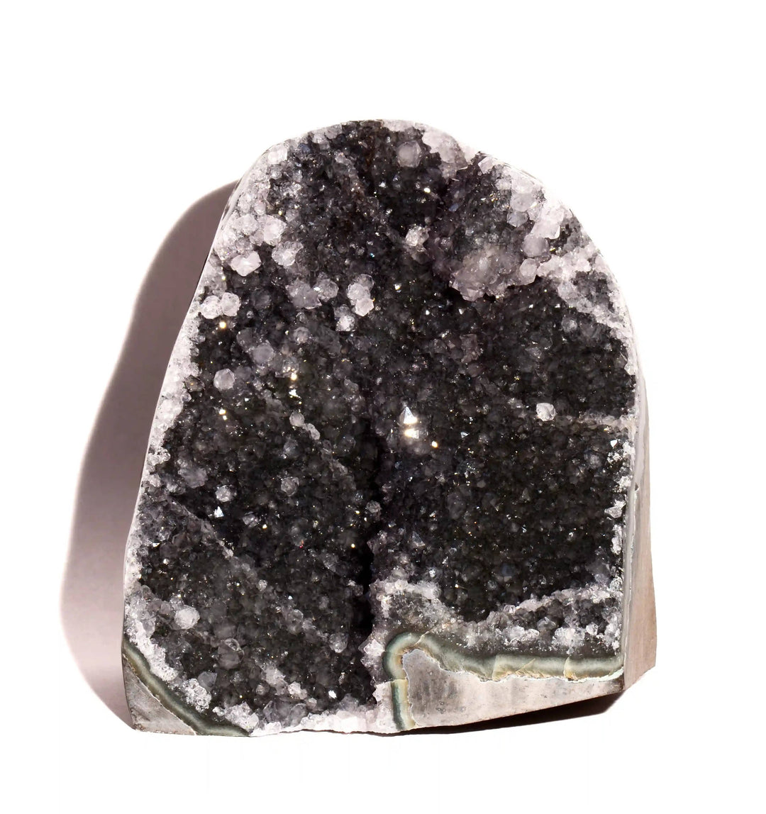 Drusy Amethyst Geode with Flat Bottom