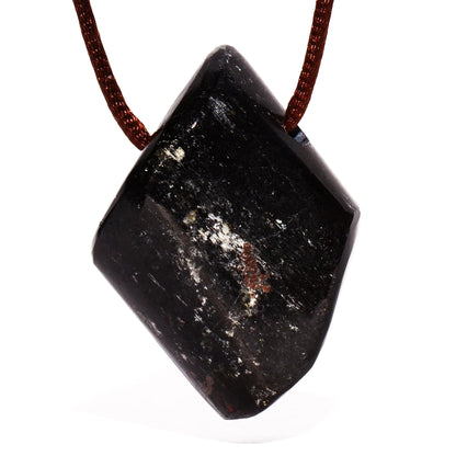 Black Tourmaline Drilled Pendant