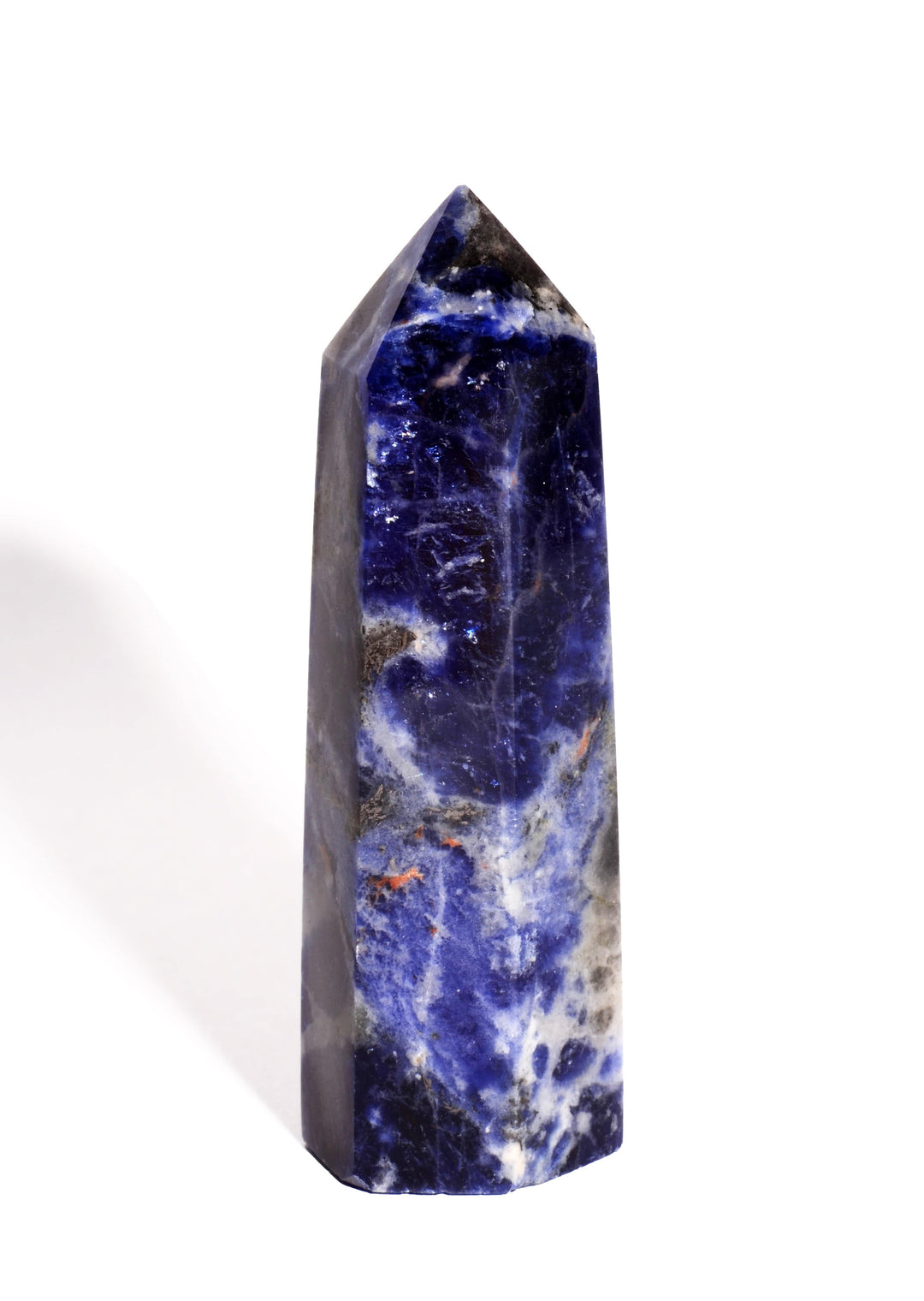 Sodalite Point - Flat Base - Polished
