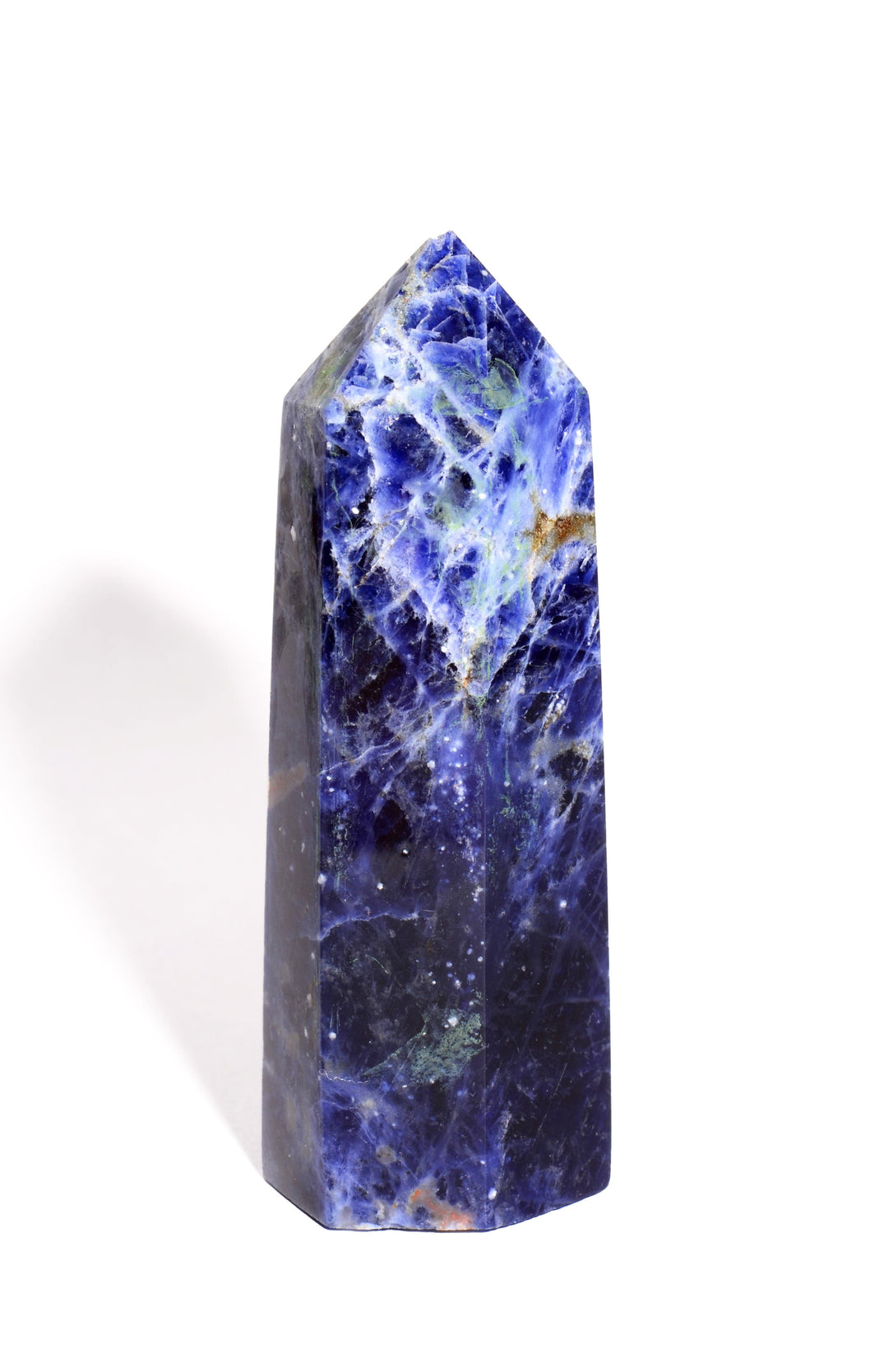 Sodalite Point - Flat Base - Polished