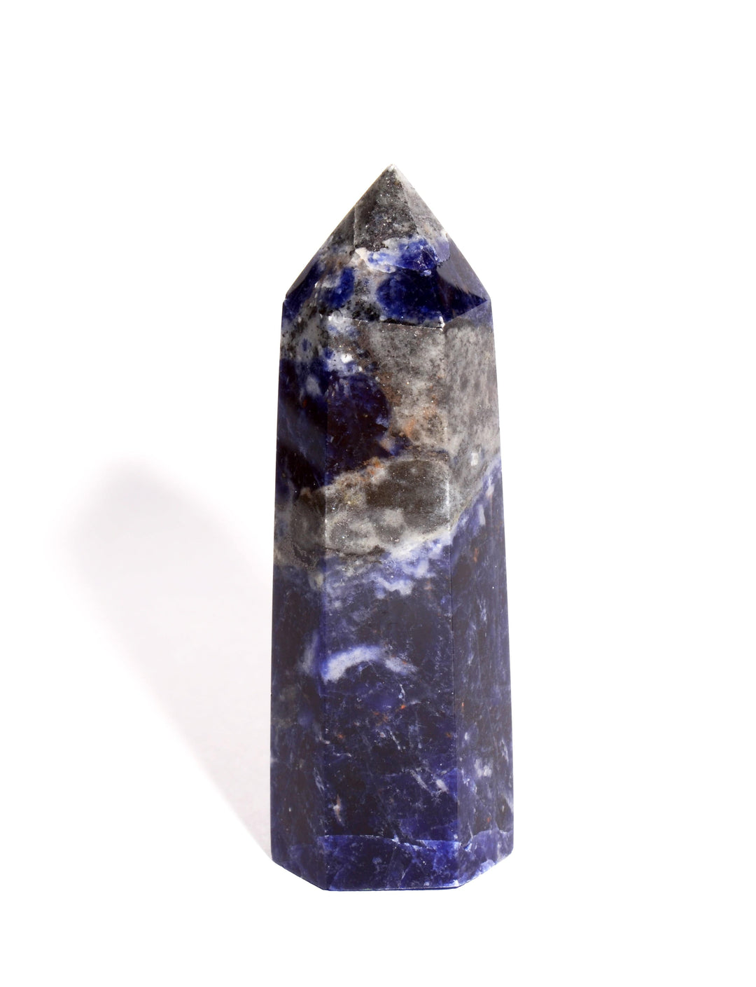 Sodalite Point - Flat Base - Polished
