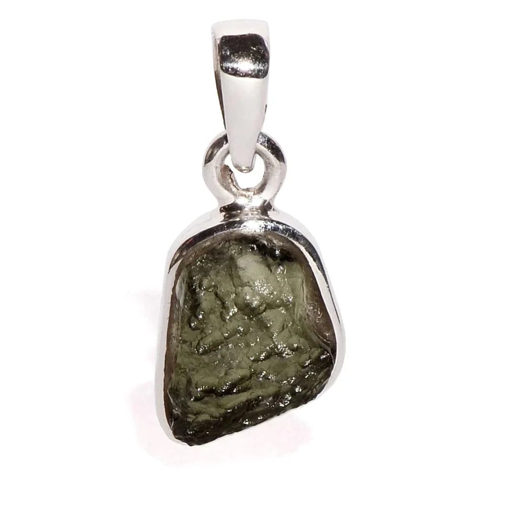 Moldavite Sterling Silver Pendant