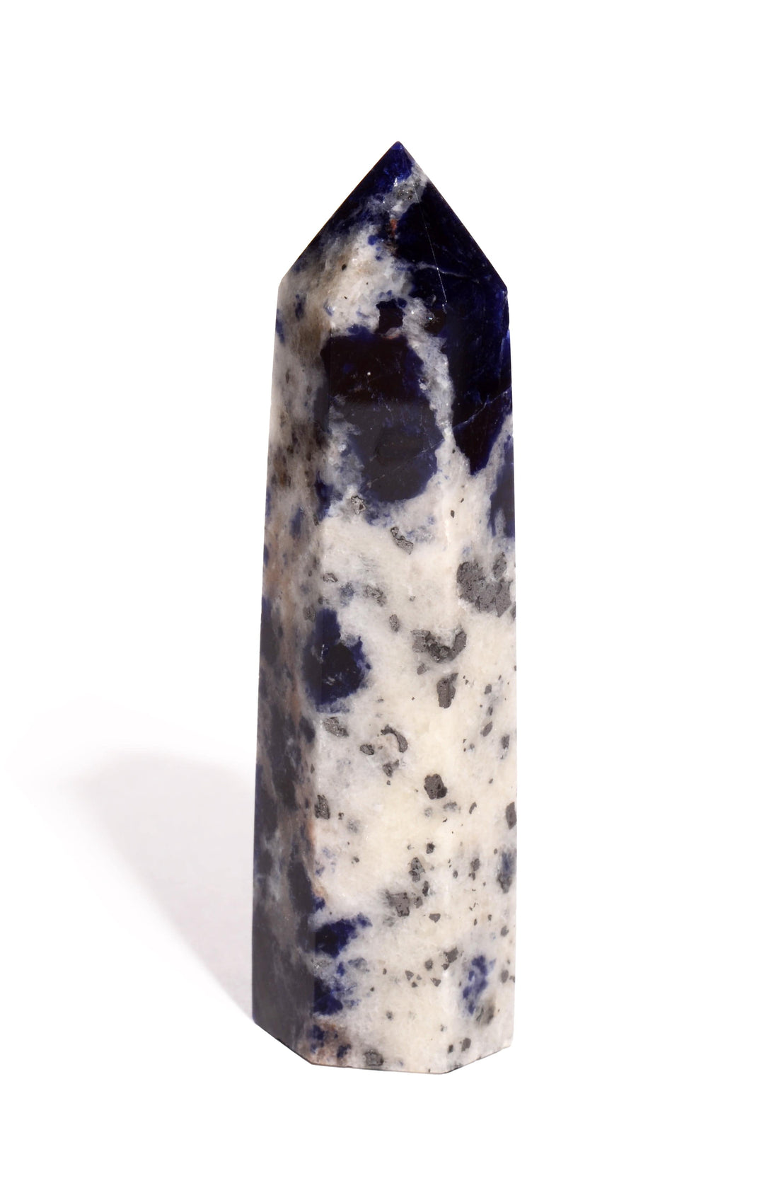 Sodalite Point - Flat Base - Polished