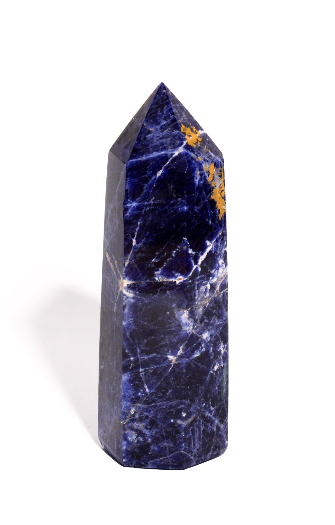 Sodalite Point - Flat Base - Polished