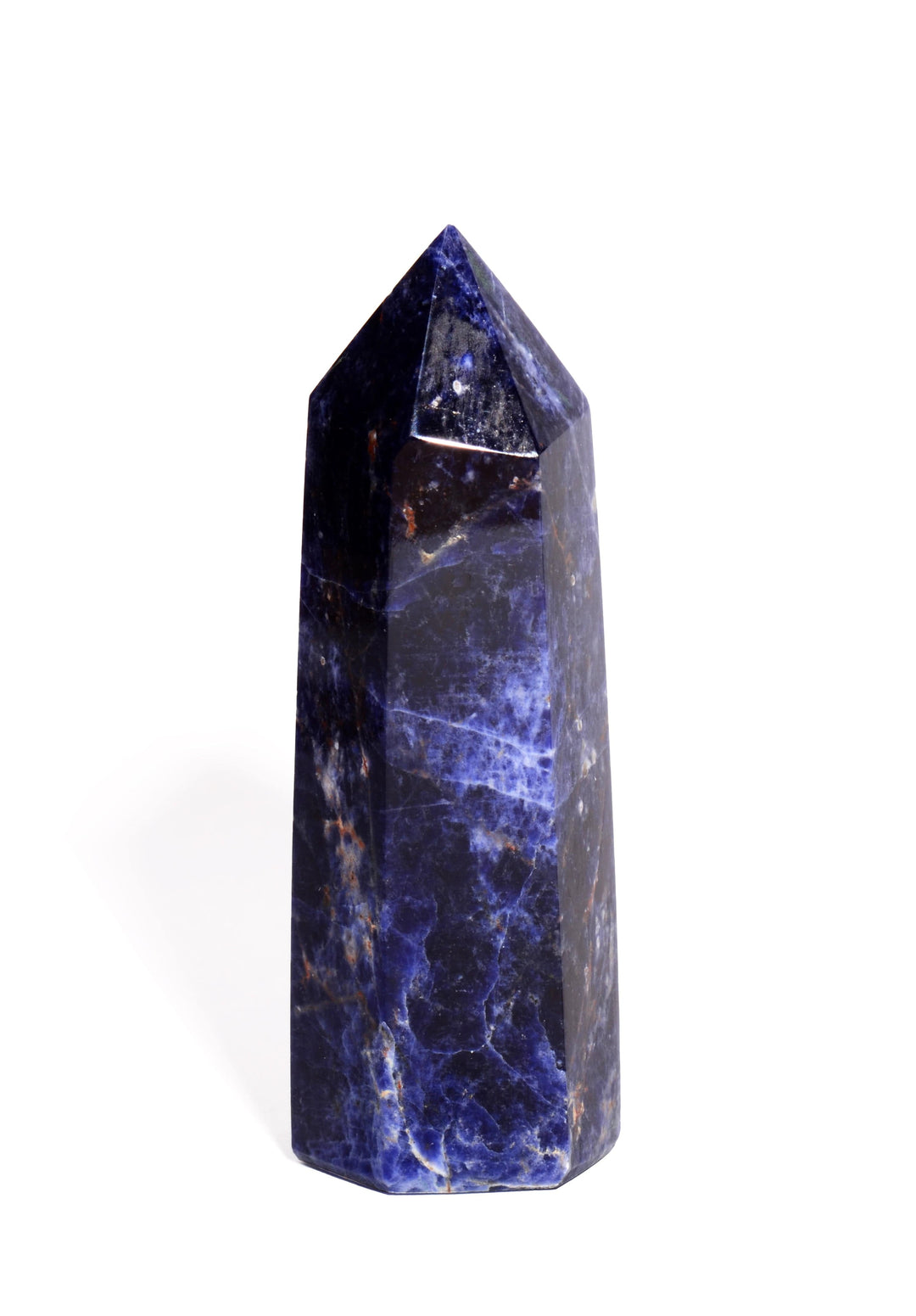 Sodalite Point - Flat Base - Polished