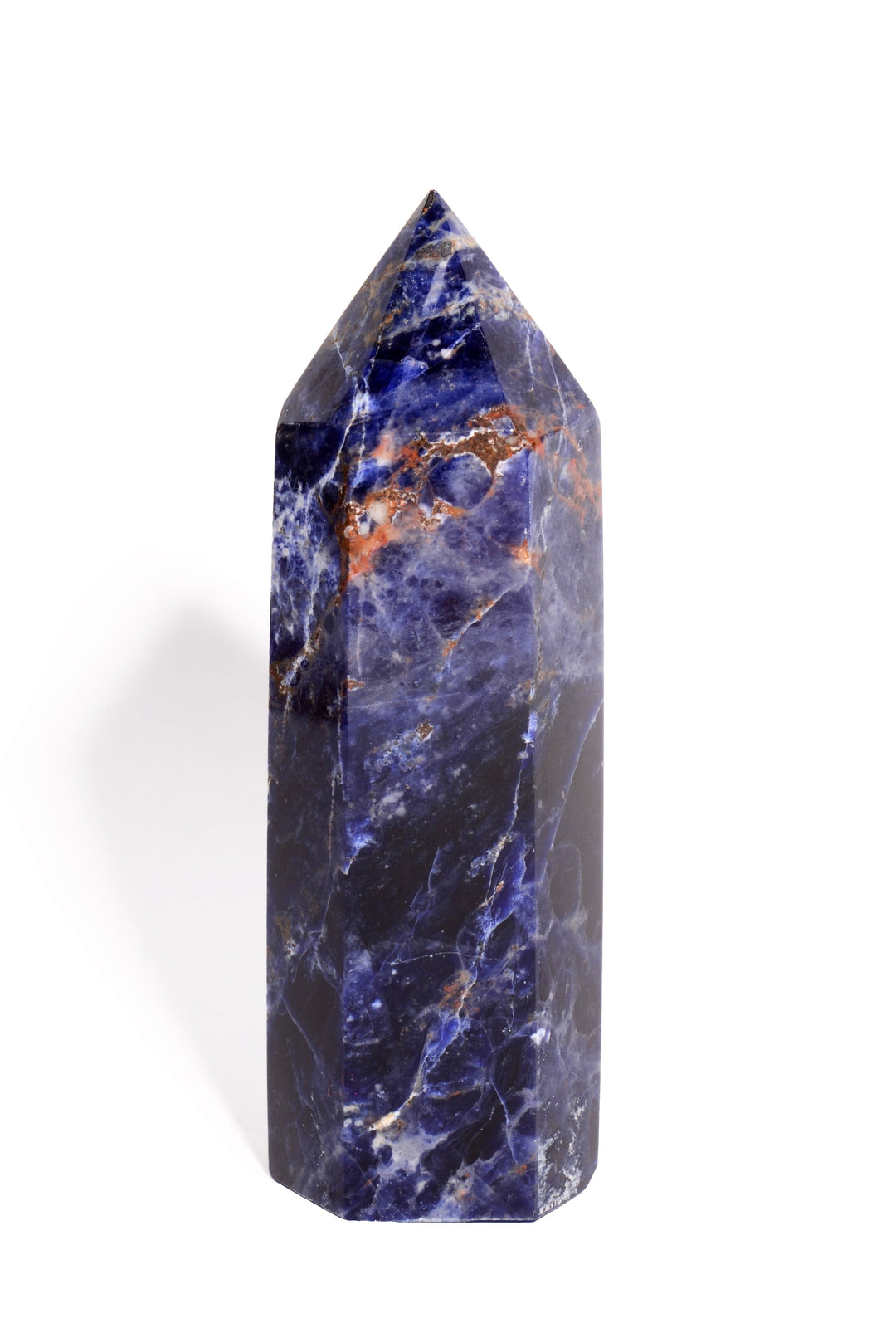 Sodalite Point - Flat Base - Polished