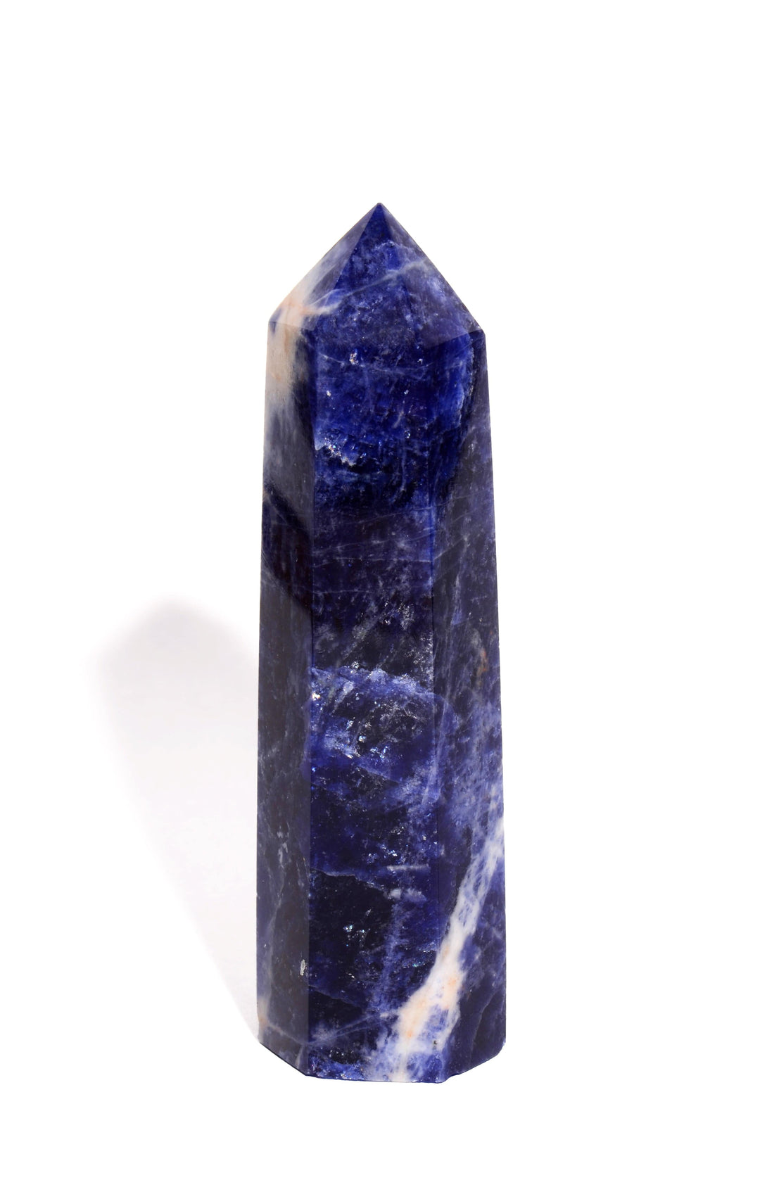 Sodalite Point - Flat Base - Polished