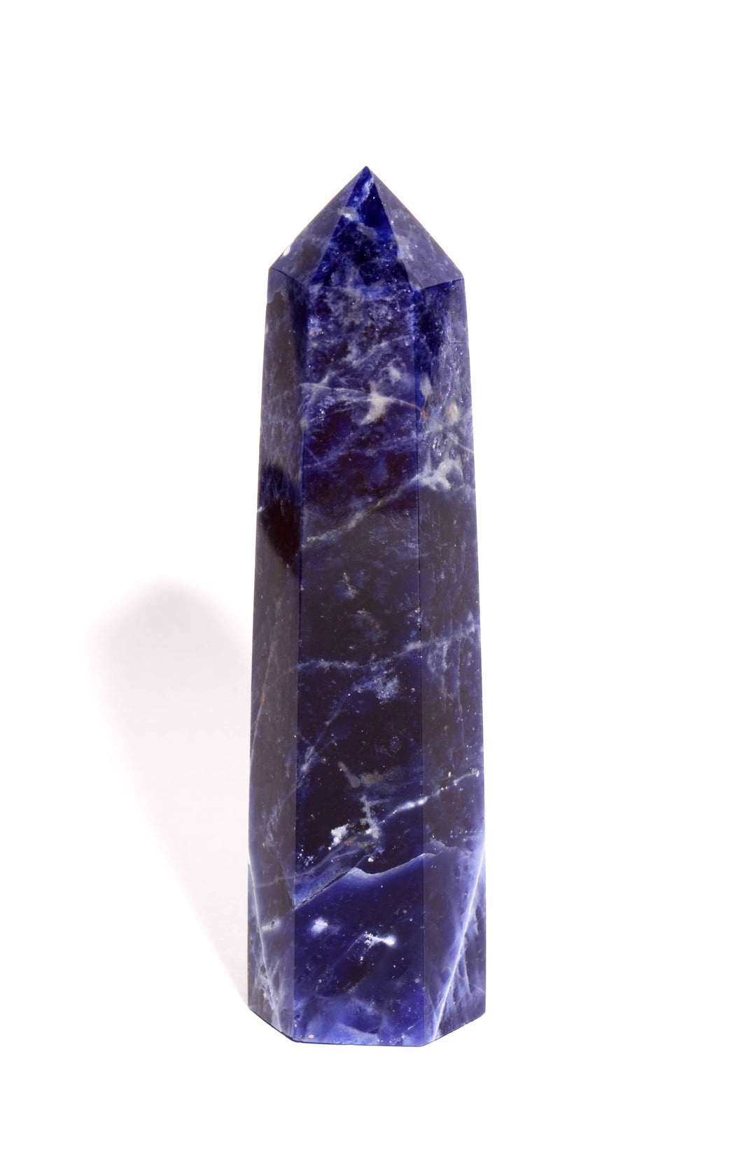 Sodalite Point - Flat Base - Polished