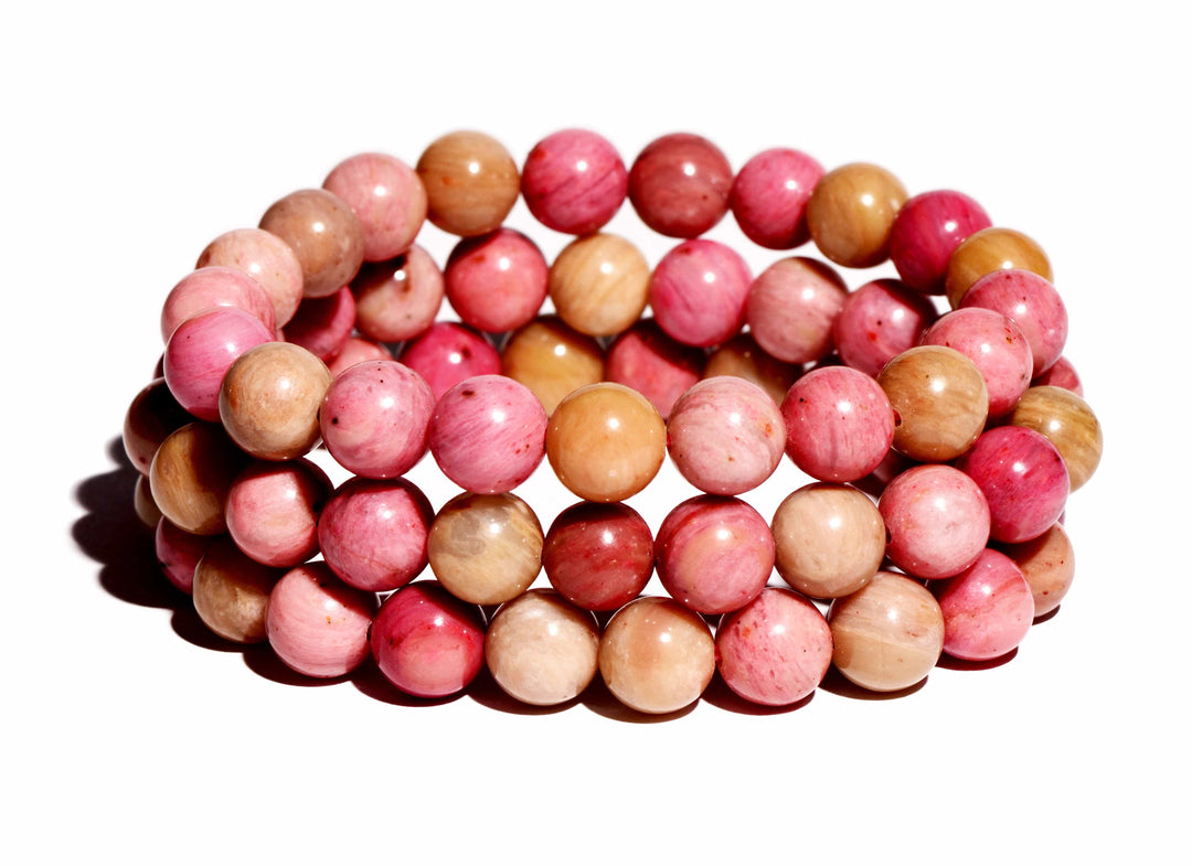 Buy Rhodochrosite Beaded Bracelet for the stone of forgiveness