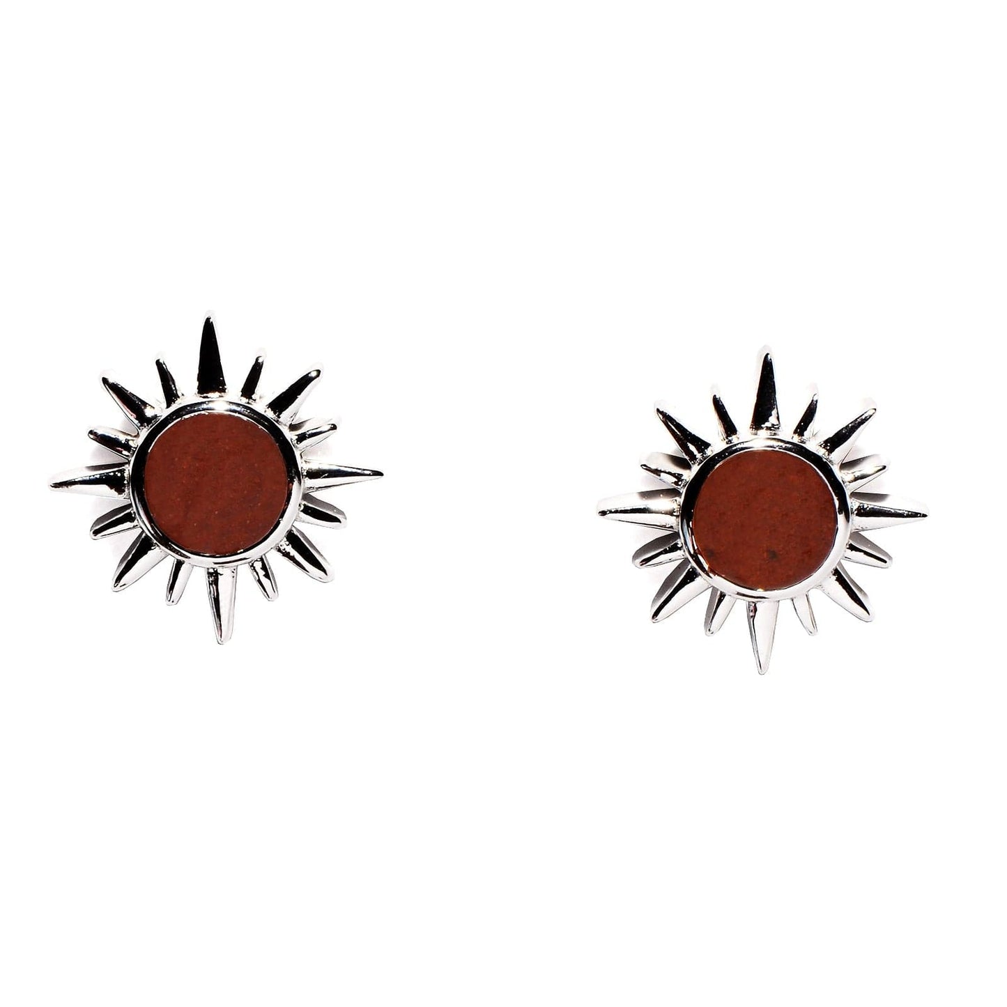 Bell Rock Charged Sterling Silver Sunburst Stud Earrings