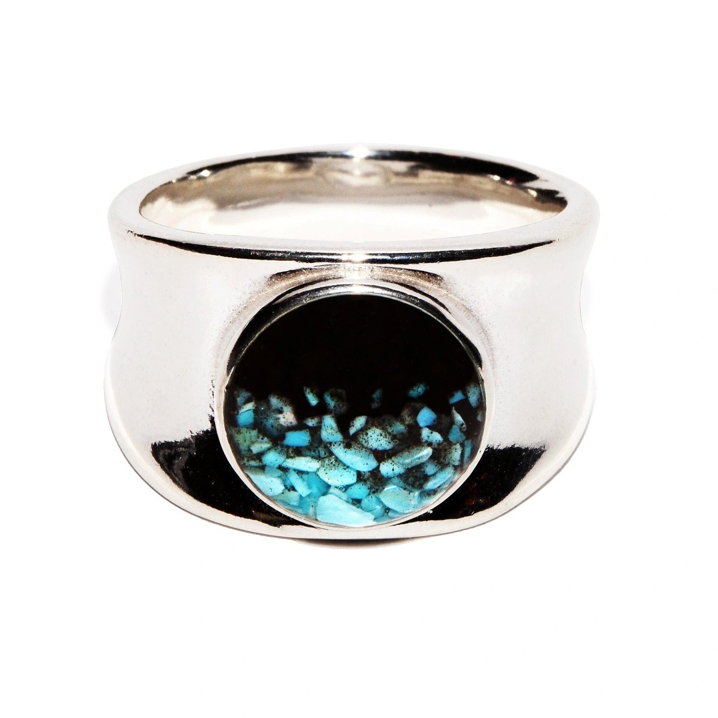 Turquoise/Cathedral Rock Charged Bayview Ring