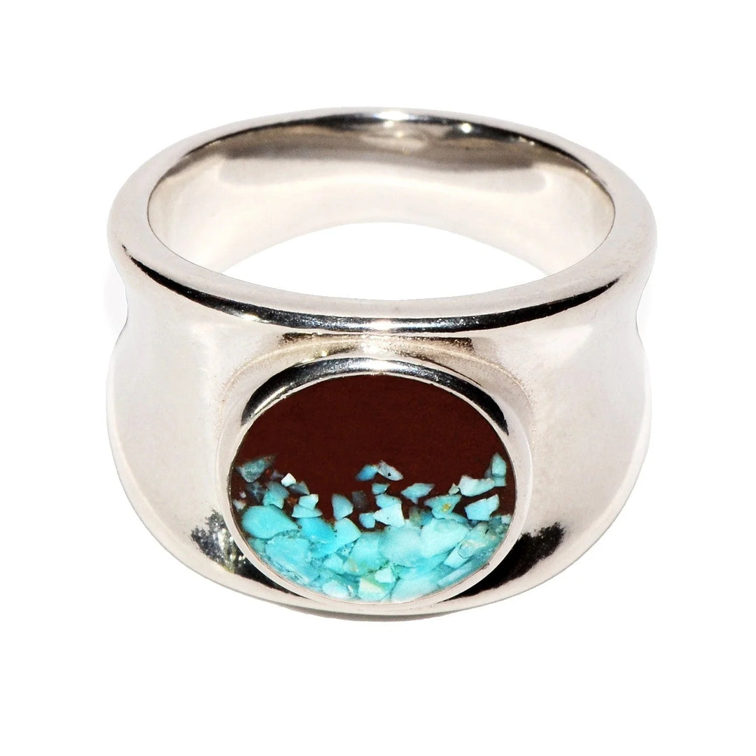 Turquoise/Bell Rock Charged Bayview Ring