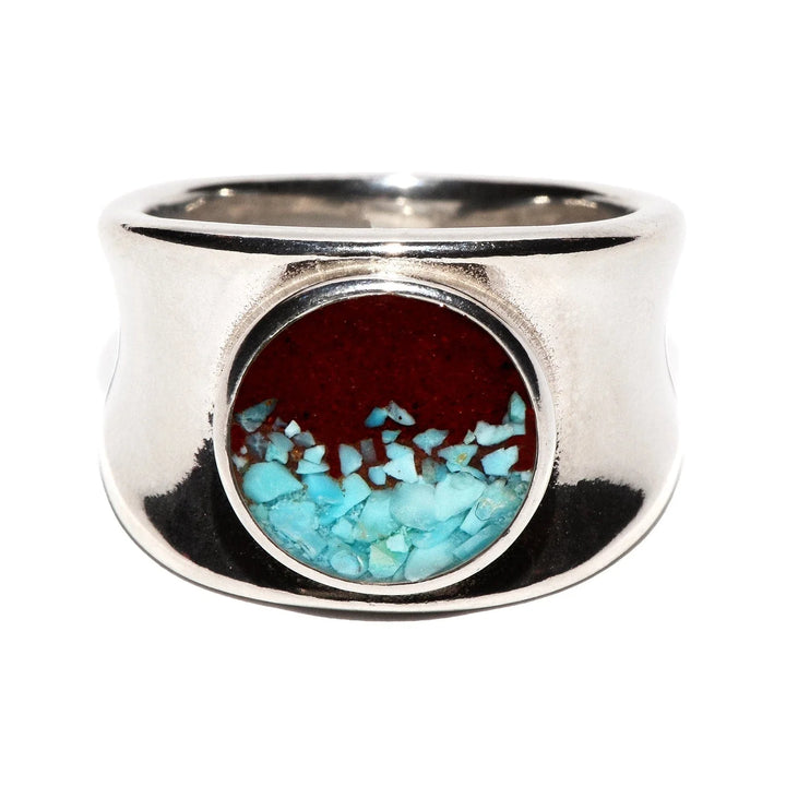 Turquoise/Bell Rock Charged Bayview Ring