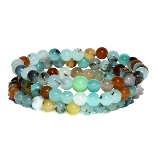 Buy Multi-Agate Beaded Bracelet 6mm for Peace and Balance