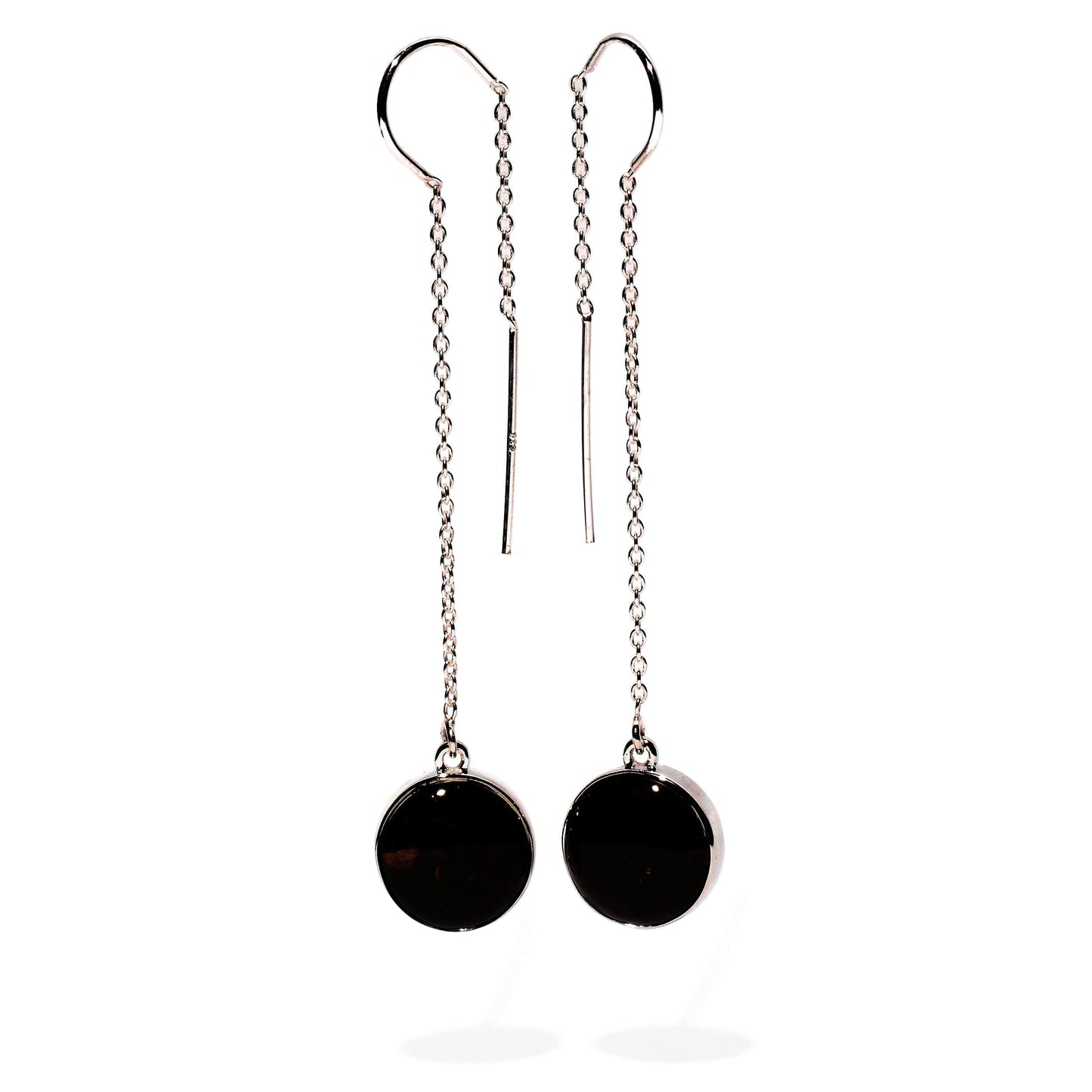 Cathedral Rock Charged Sterling Silver Sandglobe Long Earrings