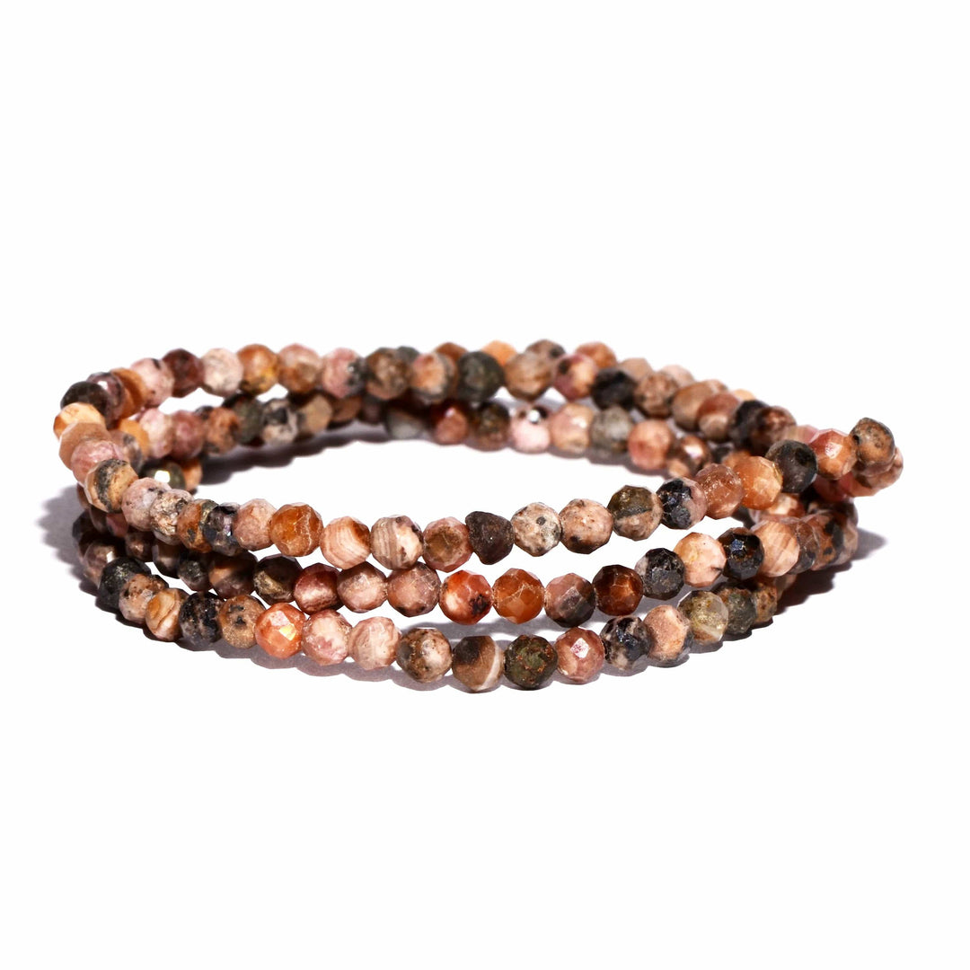 Rhodochrosite Beaded Bracelet
