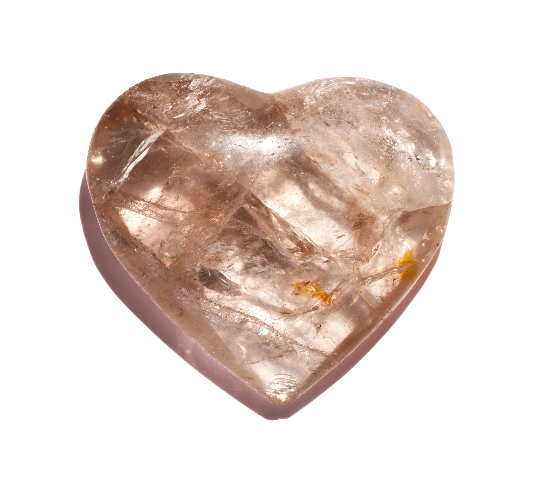 Smoky Quartz Heart - Crystal Carving - Polished