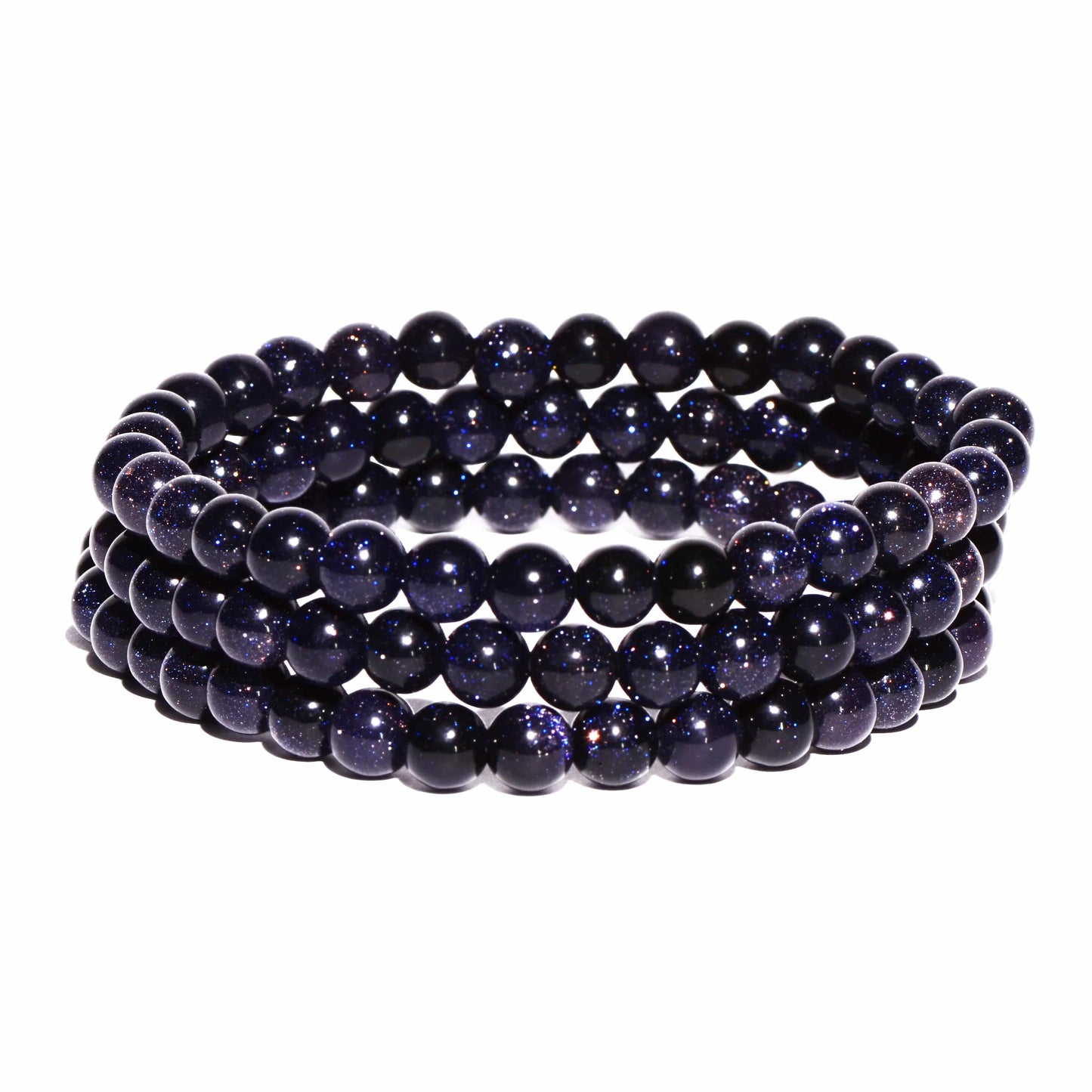 Blue Goldstone Beaded Bracelet