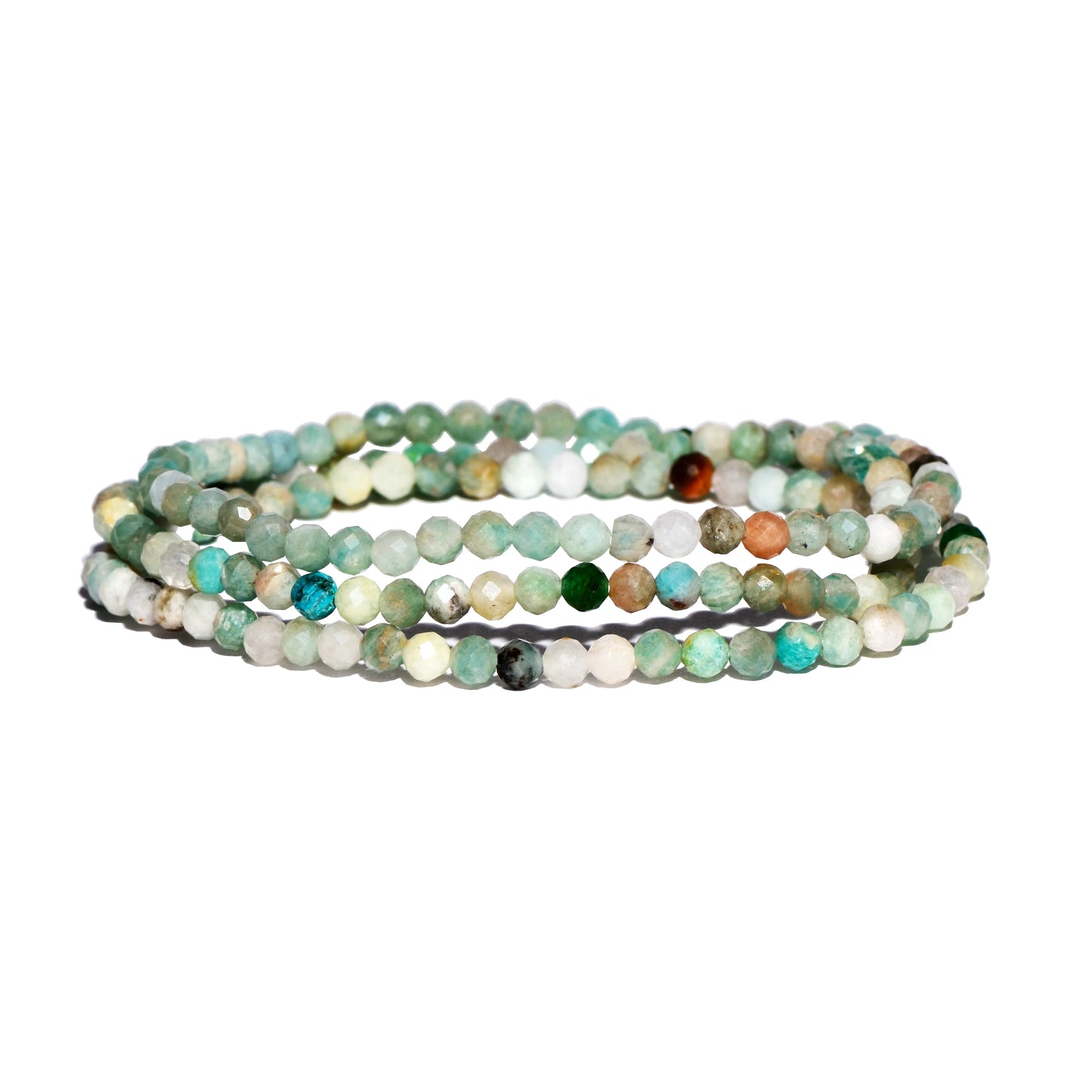Buy Amazonite 3mm Faceted Beaded Bracelet for Peace, Harmony and Truth.