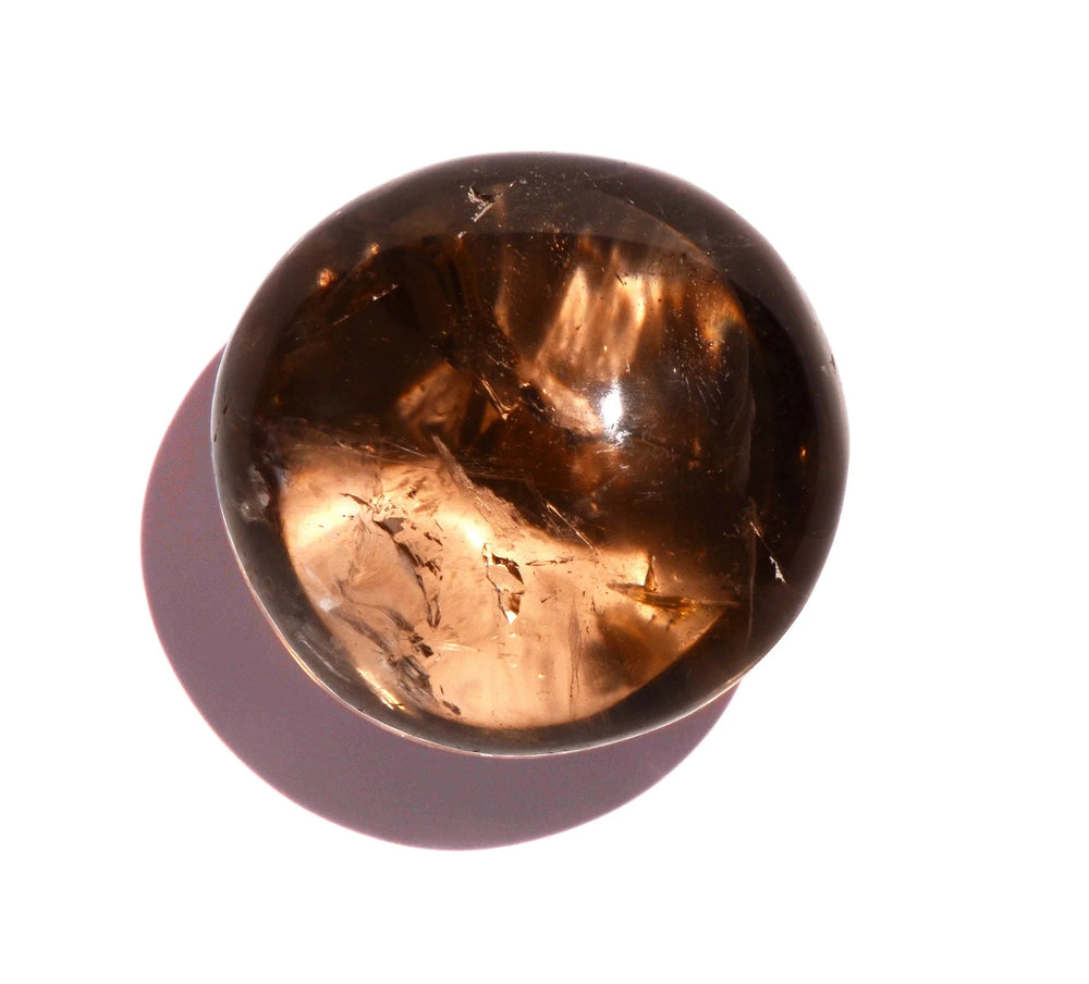 Smoky Quartz Palm Stone - Polished