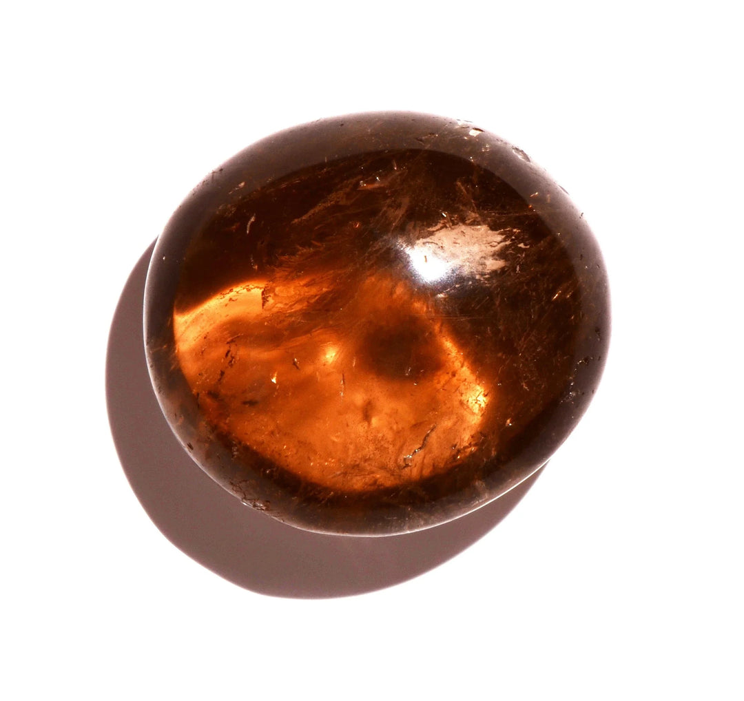 Smoky Quartz Palm Stone - Polished