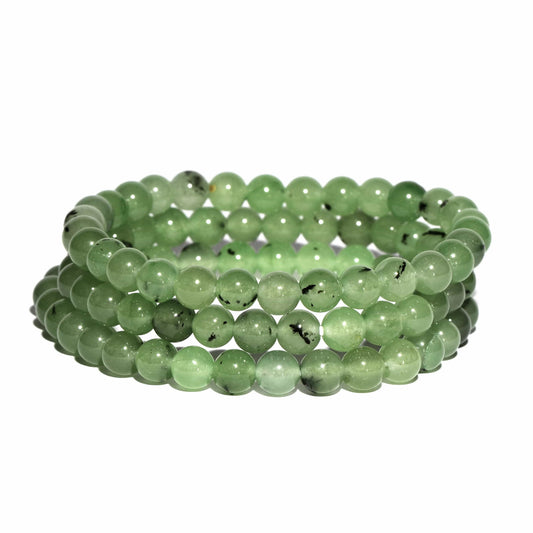 Buy Prehnite 6mm Beaded Bracelet for Intuition and Higher Communication.