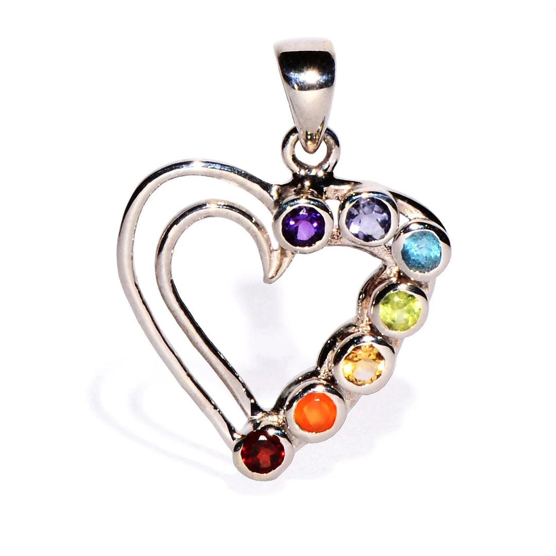 Buy 7 Chakra Sterling Silver Pendant to Balance the Chakras