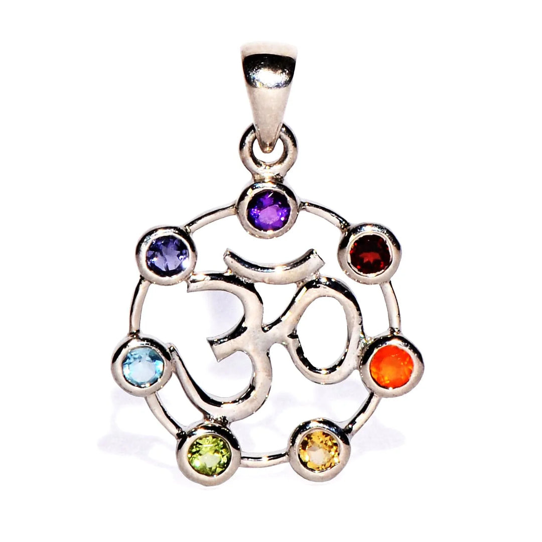 Buy 7 Chakra Sterling Silver Pendant to Balance the Chakras