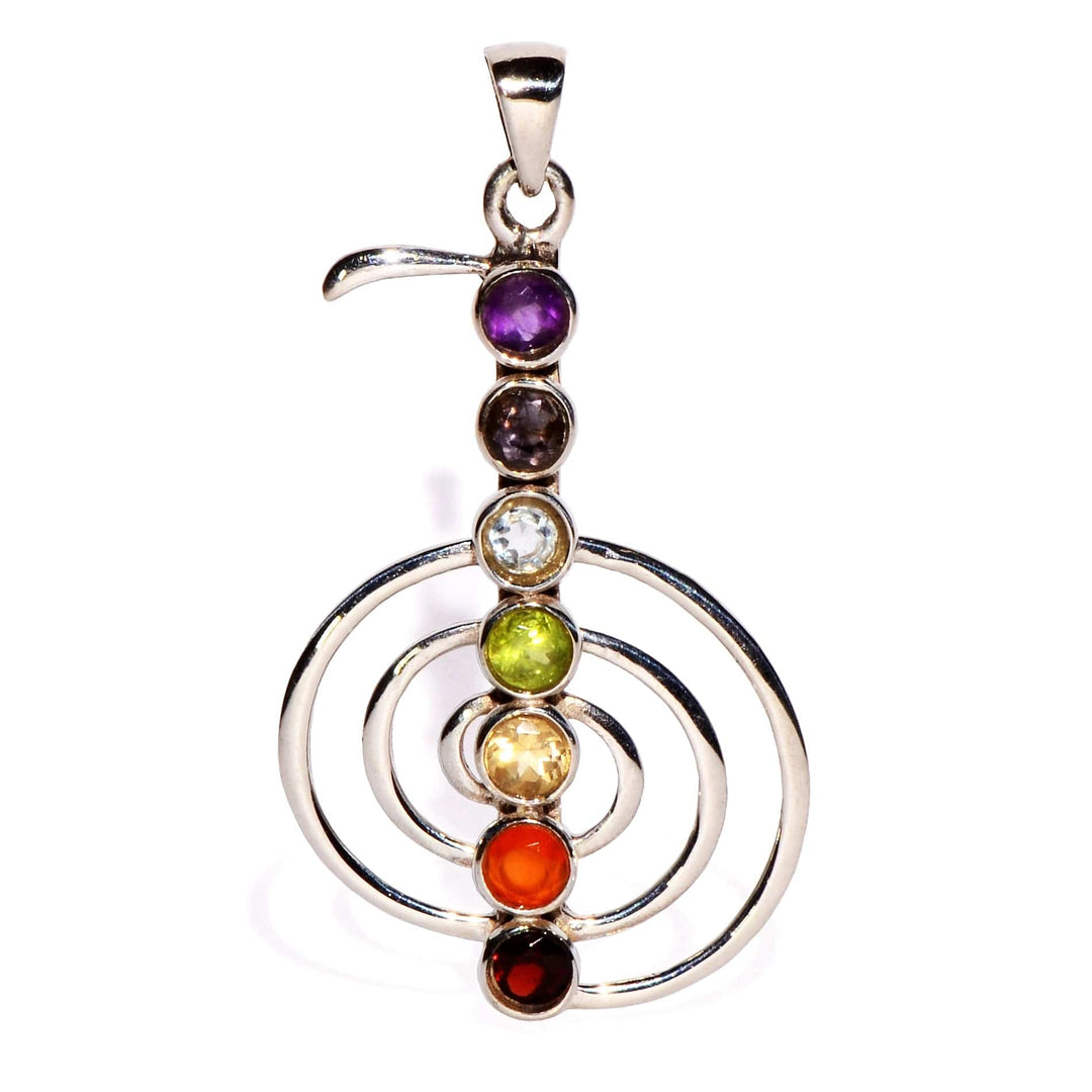 Buy 7 Chakra Sterling Silver Pendant to Balance the Chakras