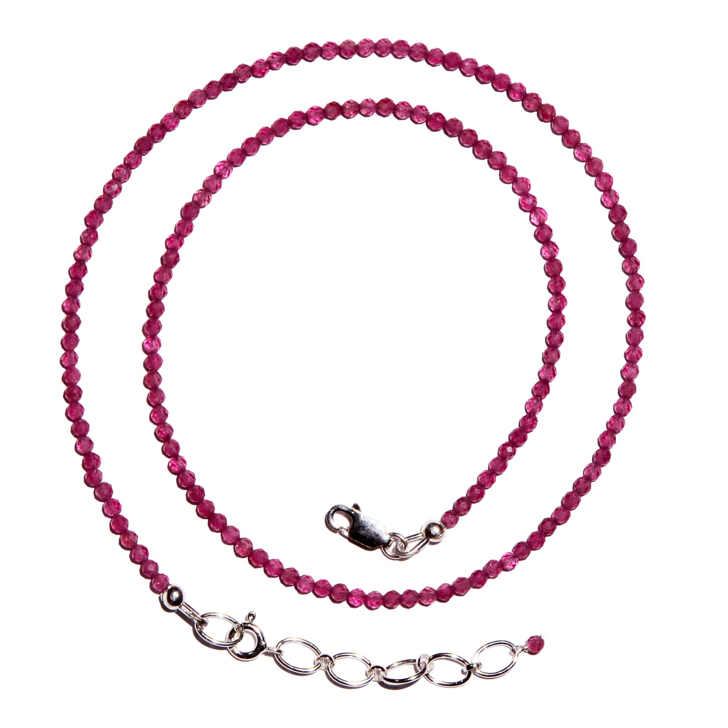 Buy Pink Tourmaline Faceted Microbead Necklace 2.5mm for loving wisdom.