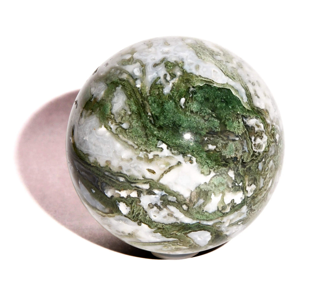 Green Moss Agate Sphere