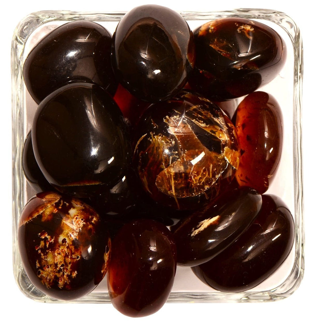 healing crystals: amber tumbled stone
