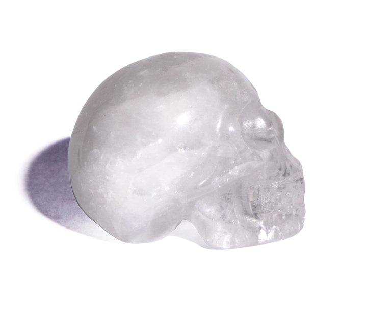 Clear Quartz Skull - Crystal Carving - Polished