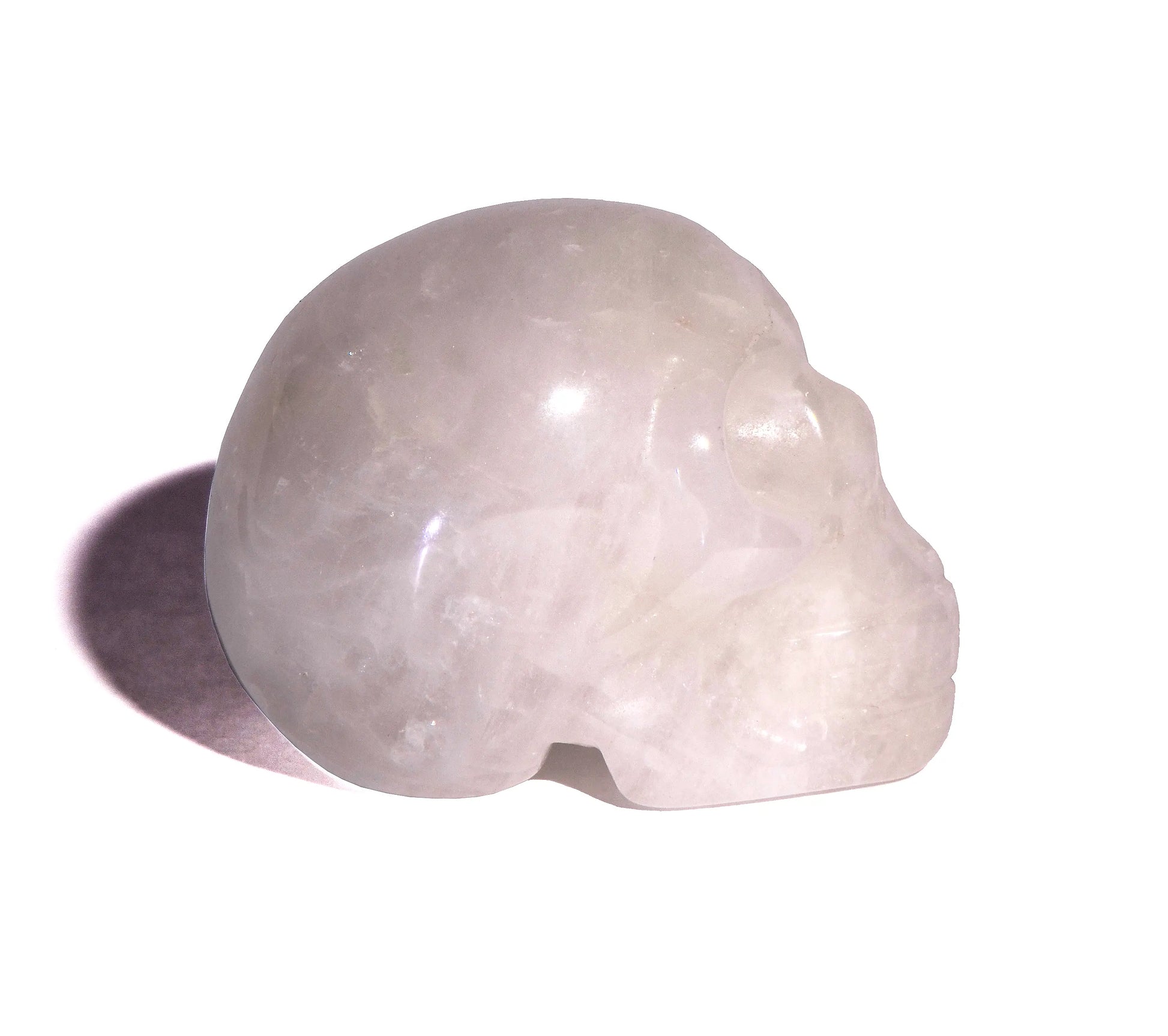 Clear Quartz Skull - Crystal Carving - Polished