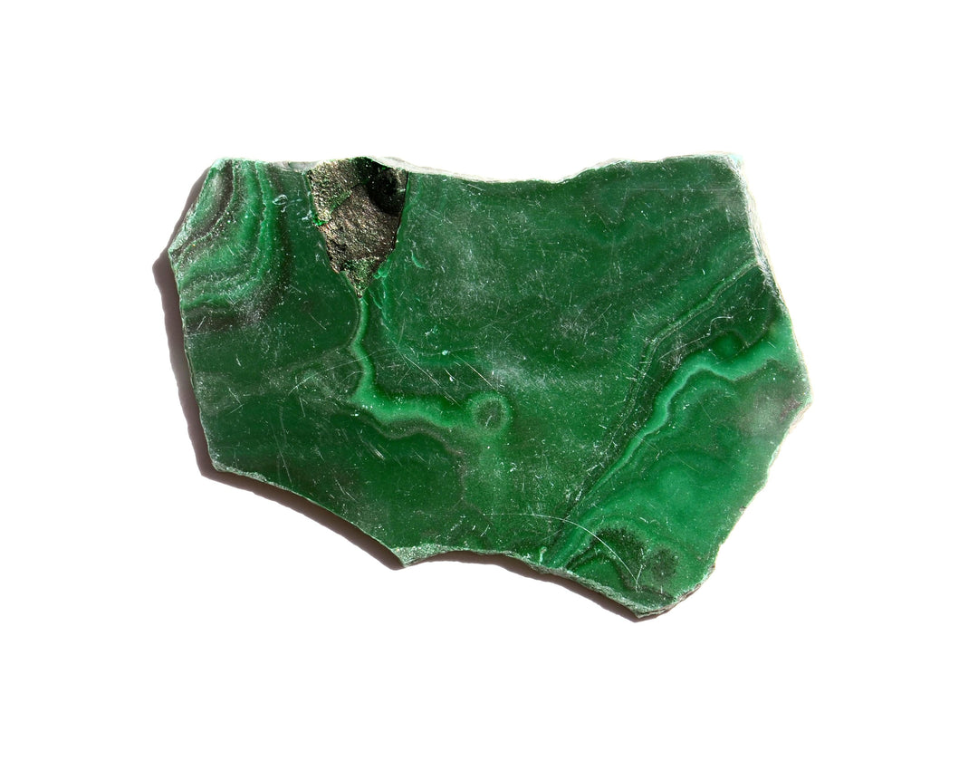 Malachite Slice - Polished
