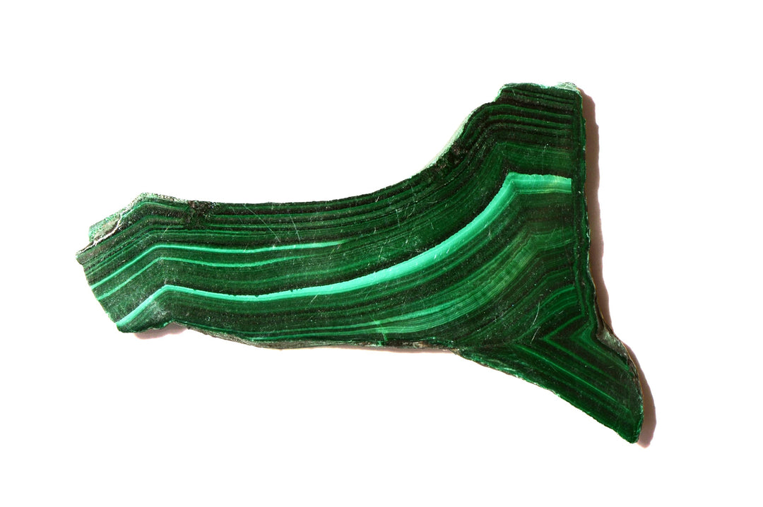 Malachite Slice - Polished