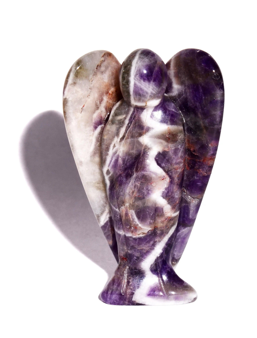 Chevron Amethyst Carved Angel
