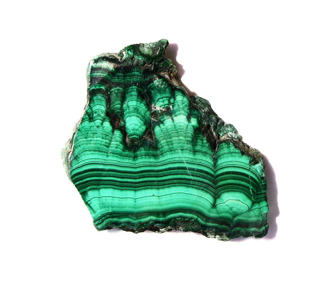 Malachite Slice - Polished