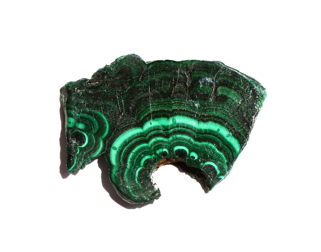 Malachite Slice - Polished