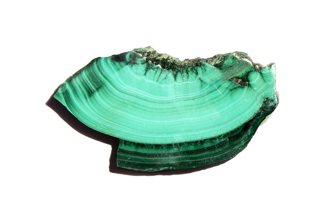 Malachite Slice - Polished