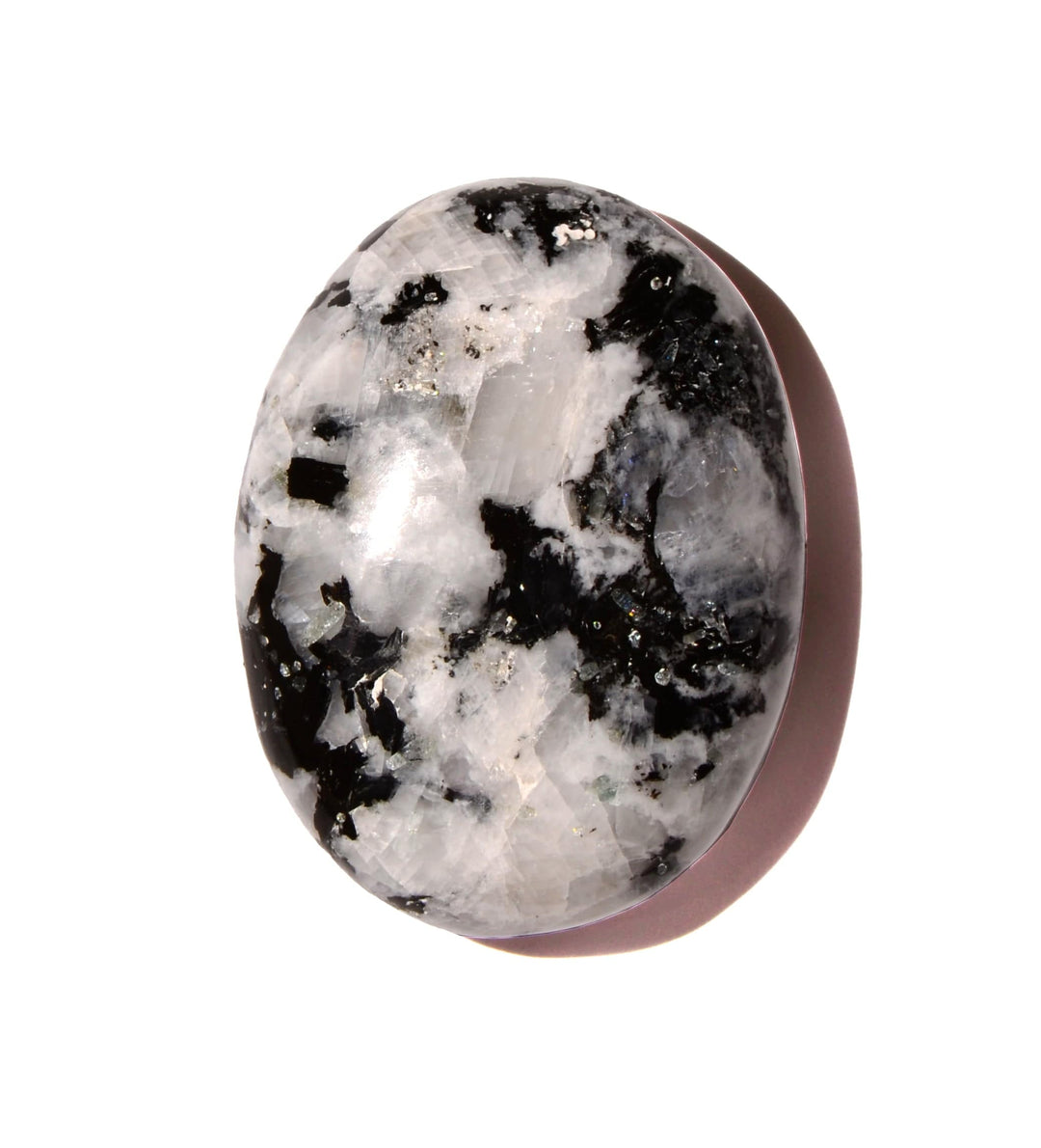 Rainbow Moonstone Palm Stone - Polished